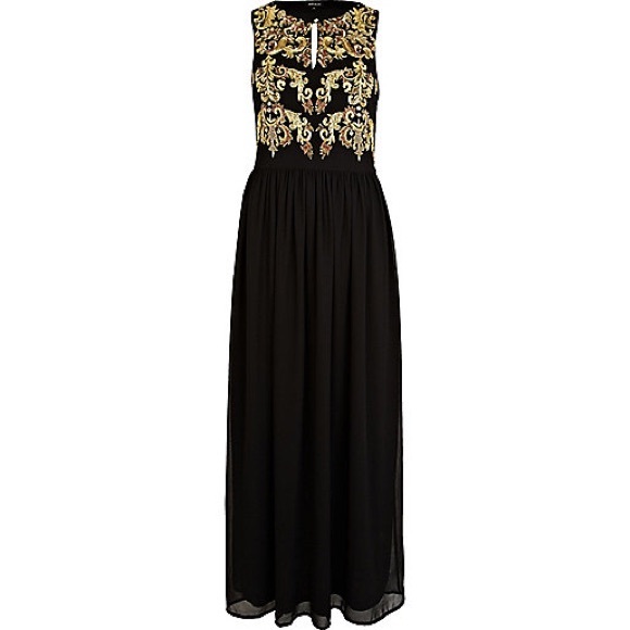 Asos Dresses & Skirts - 👯‍♀️SOLD👯‍♀️ASOS black and gold formal dress